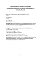 NU 641 Advanced Clinical Pharmacology Midterm Exam Questions and Answers&vert; Updated&vert; Pass Guaranteed&vert; Regis&NewLine;