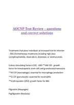 AOCNP Test Review &ndash; questions and correct solutions 