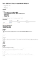 PLST 225 Quiz&colon; Negligence Breach & Negligence Causation &vert; Score 90&sol;100 &vert; Liberty University
