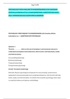 Psychology&colon; From Inquiry To Understanding&comma; 5Th Canadian &NewLine;Edition &lpar;Lilienfeld Et Al&period;&rpar; Exam Questions  Latest Edition 2026 &ndash; &NewLine;2027  Version Solved Questions & Answers