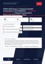 NURS 5220 Advanced Health Assessment Exam 2 UTA 2026&sol;2027 &ndash; Questions and Answers &vert; 100&percnt; Verified &vert; Detailed Rationales &ndash; Pass Guaranteed &ndash; A&plus; Graded