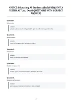 Nystce&colon; Educating All Students &lpar;Eas&rpar; Frequently&NewLine;Tested Actual Exam Questions With Correct&NewLine;Answers