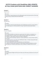 Nystce Students With Disabilities &lpar;060&rpar; Updated&NewLine;Actual Exam Questions And Correct Answers