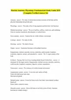 Fundamentals of Anatomy Physiology Martini 2015 Complete Questions and Verified Answers