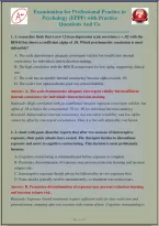 Eppp Examination For Professional Practice In Psychology Practice Questions And Correct Answers With Rationales&vert; Instant Download