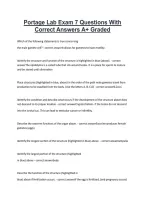 Portage Lab Exam 7 Questions With &NewLine;Correct Answers A&plus; Graded 