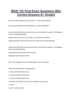 BIOD 152 Final Exam Questions With &NewLine;Correct Answers A&plus; Graded 