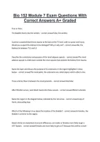 Bio 152 Module 7 Exam Questions With &NewLine;Correct Answers A&plus; Graded 
