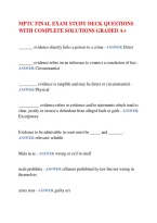MPTC Final Exam Study Deck