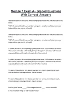 Module 7 Exam A&plus; Graded Questions &NewLine;With Correct  Answers 