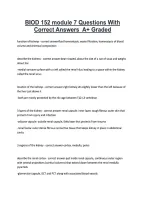 BIOD 152 Final Exam Questions With Correct Answers A&plus; Graded Complete Package Deal 