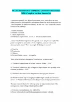 Patient Safety and quality NCLEX questions Answered correctly Summer 2026 Latest UPDATE 100 CORRECT ANSWERS