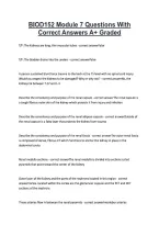 BIOD152 Module 7 Questions With &NewLine;Correct Answers A&plus; Graded 