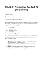 NCLEX-RN Practice Quiz Test Bank 5&colon; 75 Questions