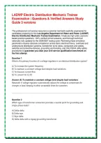 LADWP Electric Distribution Mechanic Trainee Examination &vert; Questions & Verified Answers Study Guide