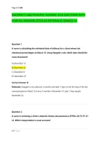 Maternity And Pediatric Nursing 2026 Questions With &NewLine;Verified Answers Detailed Rationales Graded A&plus; 