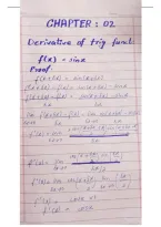 Calculus Chapter 2&colon; Complete Differentiation & Derivatives Handwritten Class Notes &lpar;70 Pages Step-by-Step Solved Exercises&rpar;