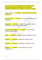 Asa 105 Coastal Navigation Newest Exam Practice &NewLine;Test&vert; With Complete Questions With Approved &NewLine;Answers Verified&sol;&sol;&vert; 100&percnt; Correct&vert; Latest2026 Update&period;