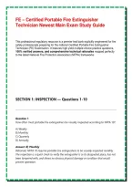FE &ndash; Certified Portable Fire Extinguisher Technician Newest Main Exam Study Guide