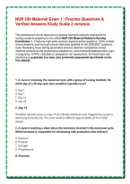 NUR 230 Maternal Exam 1 &vert; Practice Questions & Verified Answers Study Guide