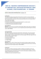 Hesi A2 - Reading Comprehension 2026&sol;2027 &vert; 55 Verified Q&A &vert; Detailed Rationales &vert; Ngn-Aligned &vert; Pass Guaranteed &ndash; A&plus; Graded