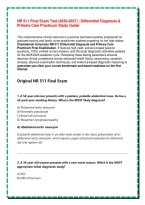 NR 511 Final Exam Test &lpar;2025&sol;2026&rpar; &vert; Differential Diagnosis & Primary Care Practicum Study Guide
