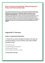 NR 511 Final Exam Test &lpar;2025&sol;2026&rpar; &vert; Differential Diagnosis & Primary Care Practicum Study Guide