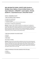 NSG 100 Safety Practice Exam &lpar;PDF&rpar; &vert; 2026 Nursing Fundamentals Questions & Answers