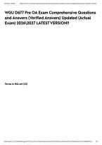 WGU D677 Pre OA Exam Comprehensive Questions and Answers &lpar;Verified Answers&rpar; Updated &lpar;Actual Exam&rpar; 20262027 LATEST VERSION&excl;&excl;&NewLine;