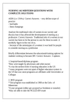 Nursing 145 Midterm Questions With Complete Solutions