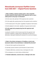 Massachusetts Journeyman Pipefitter License Exam 2026-2027 Original Practice Questions