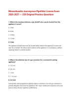 Massachusetts Journeyman Pipefitter License Exam 2026-2027 Original Practice Questions