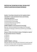 Kentucky Nail Technician Psi Exam&colon; 100 High-Yield Complete Questions & Detailed Rationales