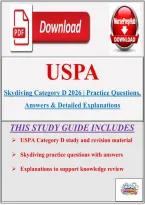 USPA Skydiving Category D 2026 &vert; Practice Questions&comma; Answers & Detailed Explanations