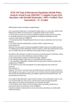 &NewLine;NUR 550 Topic 8 Benchmark Population Health Policy Analysis Actual Exam 2026&sol;2027 &vert; Complete Exam-Style Questions with Detailed Rationales &vert; 100&percnt; Verified &vert; Pass Guaranteed &ndash; A&plus; Graded