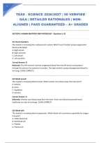 Teas - Science 2026&sol;2027 &vert; 50 Verified Q&A &vert; Detailed Rationales &vert; Ngn-Aligned &vert; Pass Guaranteed &ndash; A&plus; Graded