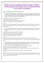 Florida ALF Core Training Exam 2026-2027 QUESTIONS AND ANSWERS ALREADY GRADED A&plus;&period;&NewLine;100&percnt; Verified Solutions &vert; Updated Per Latest Guidelines &vert; Graded A&plus;