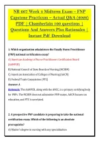 NR 667 Week 4 Midterm Exam &ndash; FNP &NewLine;Capstone Practicum &ndash; Actual Q&A &lpar;2026&rpar; &NewLine;PDF &vert; Chamberlain 100 questions &vert; &NewLine;Questions And Answers Plus Rationales &vert; &NewLine;Instant Pdf Download 