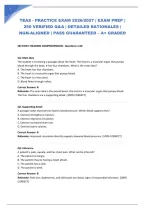 Teas - Practice Exam 2026&sol;2027 &vert; Exam Prep &vert; 250 Verified Q&A &vert; Detailed Rationales &vert; Ngn-Aligned &vert; Pass Guaranteed &ndash; A&plus; Graded