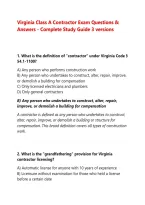 Virginia Class A Contractor Exam Questions And Answers Complete Study Guide