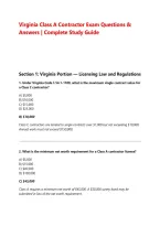 Virginia Class A Contractor Exam Practice Questions And Rationale Study Guide 2026