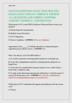 STUDY&vert;BUNDLE&colon; CRCR EXAM MULTIPLE CHOICE&comma; CRCR EXAM PREP&comma; CERTIFIED REVENUE CYCLE REPRESENTATIVE - CRCR &lpar;2026&rcub; GUIDE