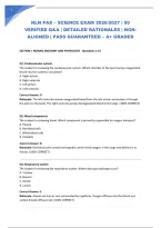 Nln Pax - Science Exam 2026&sol;2027 &vert; 50 Verified Q&A &vert; Detailed Rationales &vert; Ngn-Aligned &vert; Pass Guaranteed &ndash; A&plus; Graded