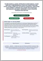 Fe Mechanical Exam Approved Fe Mechanical Exam 2026 2027 Comprehensive Practice Questions And Study Guide Complete Accurate Real Questions And Correct Verified Solutions With Detailed Rationales Reliable Answers New Updated Version 2026 Edition&vert; Instant D