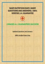 Nasm Nutrition Exam &vert;Questions And Answers &vert; 100&percnt; Verified &vert; A&plus; Guarantee
