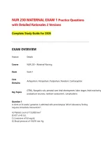 Nur 230 Maternal Exam 1 Practice Questions And Detailed Rationales Study Guide 2026