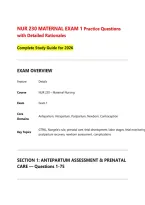 Nur 230 Maternal Exam 1 Practice Questions And Detailed Rationales Study Guide 2026