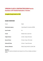 Virginia Class A Contractor Exam Practice Questions And Rationale Study Guide 2026