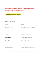 Virginia Class A Contractor Exam Practice Questions And Rationale Study Guide 2026