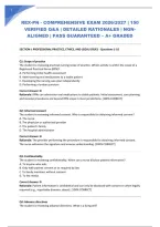 Rex-Pn - Comprehensive Exam 2026&sol;2027 &vert; 150 Verified Q&A &vert; Detailed Rationales &vert; Ngn-Aligned &vert; Pass Guaranteed &ndash; A&plus; Graded